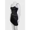Black asymmetrical mini dress