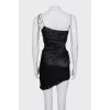 Black asymmetrical mini dress