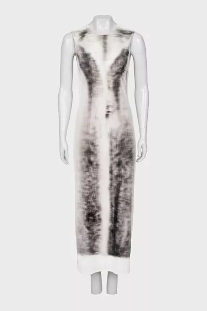 Straight black and white dress