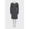 Gray dress with long sleeves