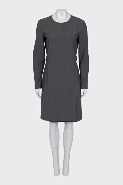 Gray dress with long sleeves