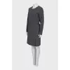 Gray dress with long sleeves