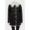 Black jacket with a long fur