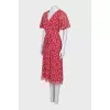 Fitted dress with printed belt