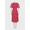 Fitted dress with printed belt