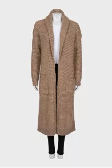 Knitted maxi cardigan