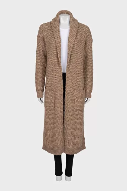 Knitted maxi cardigan