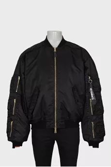 Чоловічий двосторонній oversize бомбер