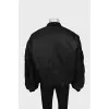 Men's reversible oversized bomber jacket