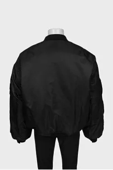Чоловічий двосторонній oversize бомбер