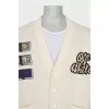 Men's cardigan with embroidery and crystals