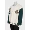 Men's cardigan with embroidery and crystals