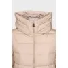 Beige down jacket with tag