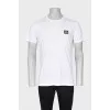 Men's T-shirt with a metal logo