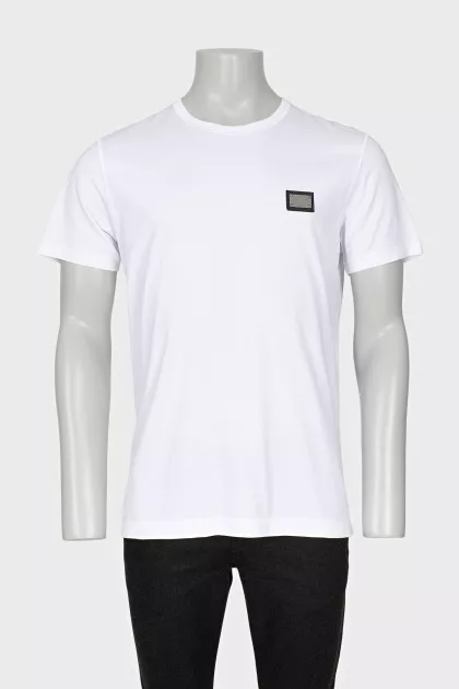 Men's T-shirt with a metal logo