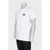 Men's T-shirt with a metal logo