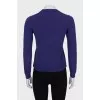 Purple jumper with signature print