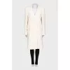 White straight coat with buttons