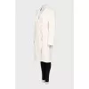 White straight coat with buttons