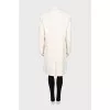 White straight coat with buttons