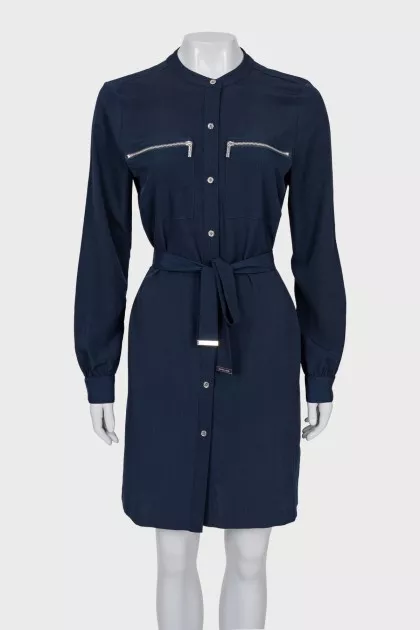 Blue dress with buttons