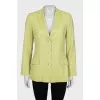 Cashmere and silk button-down jacket