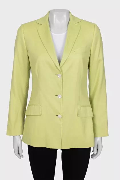 Cashmere and silk button-down jacket