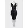 Black sheath dress with an open back