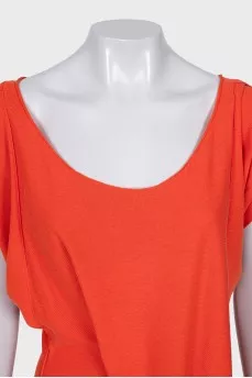 Orange short sleeve dress