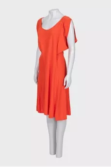 Orange short sleeve dress