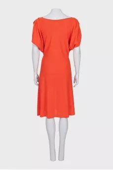 Orange short sleeve dress