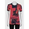 T-shirt with a combined print