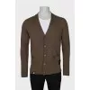 Men's green cardigan