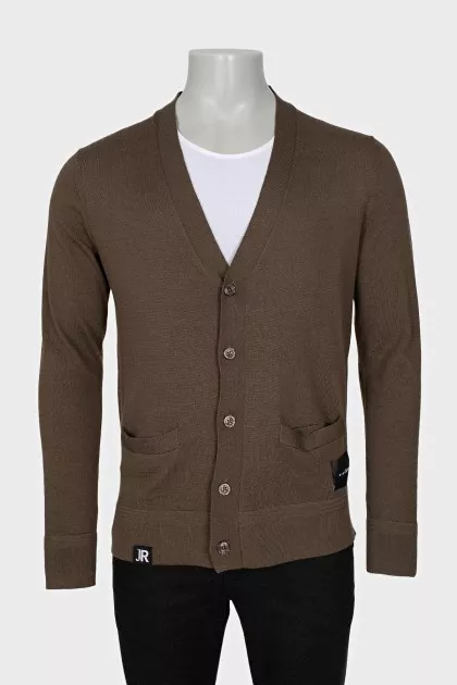 Men's green cardigan
