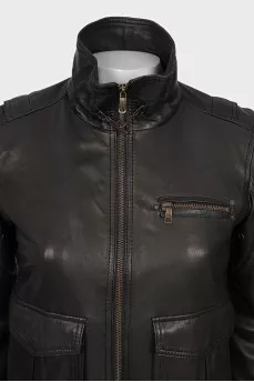 Green leather jacket