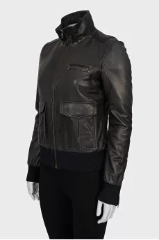 Green leather jacket