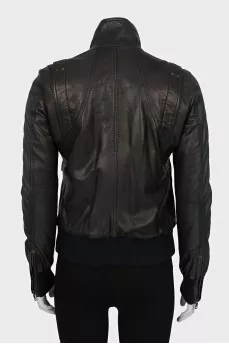Green leather jacket