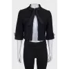 Cropped jacket with a bow