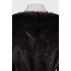 Brown fur coat with a belt