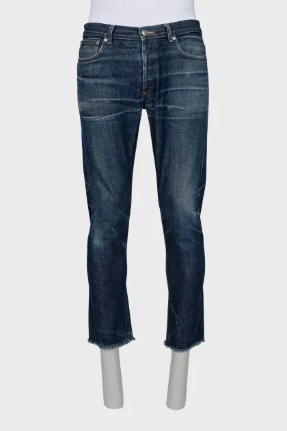 Men's cropped mid-rise jeans