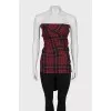 Checkered corset top