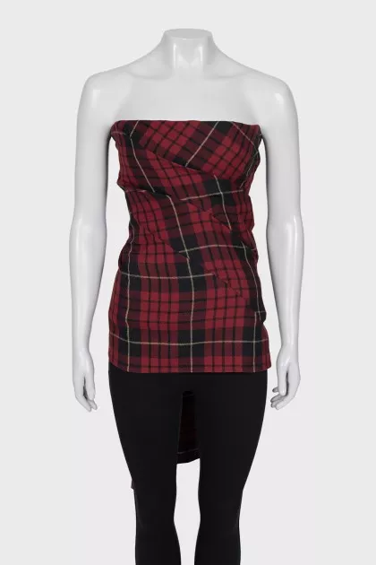 Checkered corset top