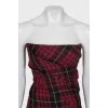 Checkered corset top