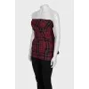 Checkered corset top