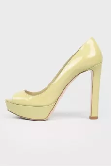 Vintage Patent Peep Toe Pumps
