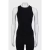 Black ribbed top