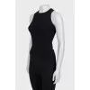 Black ribbed top