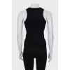Black ribbed top