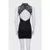 Fitted dress with lace