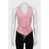 Fitted suede top